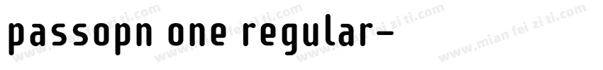 passopn one regular字体转换